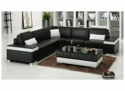 L-Form Liederkanapé Polster Sëtz Couch Garnitur Eckkanapé Sofa Couch